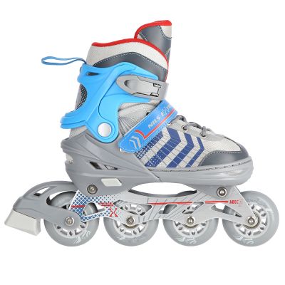 4. NH18192 4in1 GRAU-BLAU GRÖSSE M (34-38) ROLLSCHUHE MIT HOCKEY-ÄRMEL NILS EXTREME