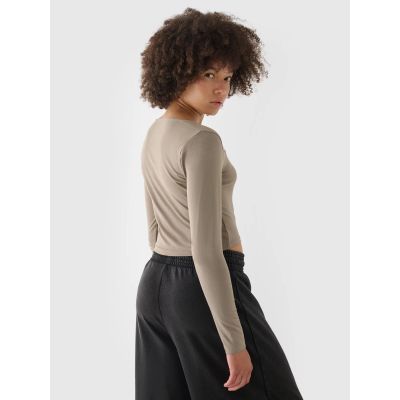 2. Langarmshirt Slim Smooth Damen 4F 4FRSS24TLONF499-82S