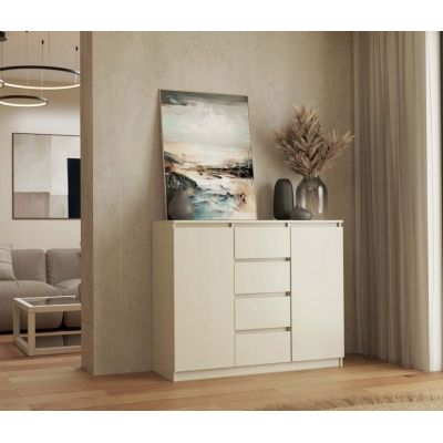 8. Kommode mit 2 Türen und 4 Schubladen, Kaschmir-Set