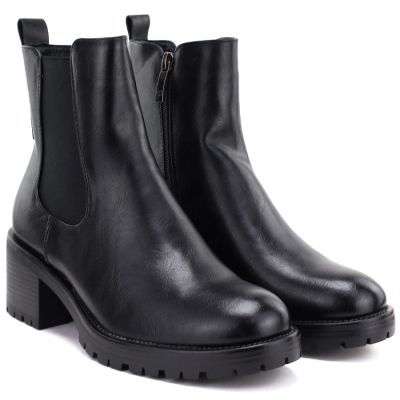 9. Damen-Ankle-Boots, gefüttert, schwarz, Potocki SZ12742