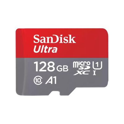 SanDisk Ultra microSD 128GB + SD-Adapter.