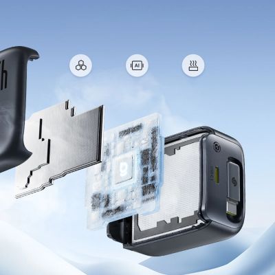 10. Baseus EnerCore CJ11 45W Wandladegerät mit USB-C-Anschluss und einziehbarem USB-C-Kabel – Schwarz