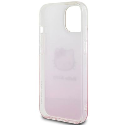 7. Hello Kitty IML Gradient Electrop Kitty Head Hülle für iPhone 15 – Rosa