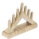 6. Adventskerzenhalter 15,5 x 3,2 x 13,5 cm, 7 LEDs, batteriebetrieben, Kiefernholz