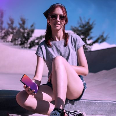 2. 3mk Rainbow Privacy gehärtetes Glas für Apple iPhone 14 Pro