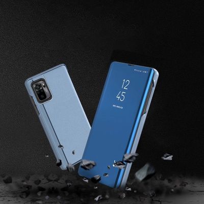 3. Clear View Case Cover für Poco M4 Pro 5G blau