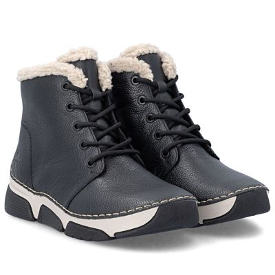 4. Damen-Ankle-Boots aus Leder, gefüttert, schwarz, Rieker 45946-00