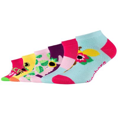 Skechers 6PPK Mädchen Freizeit-Sneaker-Socken SK43082-4203 Mehrfarbig 27-30