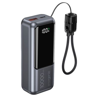 GEMBIRD Powerbank 10000mAh, LCD-Display, 20W Schnellladefunktion, Grau