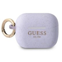 Guess, GUAPSGGEU AirPods Pro Cover lila/lila Silikon-Glitter