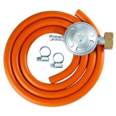 Set zum Anschluss von Flüssiggasflaschen, Reduzierstück 37 mbar, 1,5 m