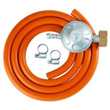 Set zum Anschluss von Flüssiggasflaschen, Reduzierstück 37 mbar, 1,5 m