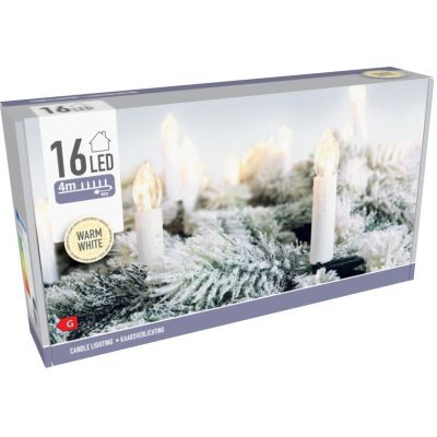 8. Lichterkette für den Weihnachtsbaum, 16 LEDs, warmweiß