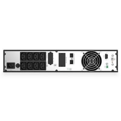 21. UPS Online Rack 19" LCD 1000VA/1000W 2x12V/9Ah 8xC13 1xC14 USB RS232 RJ45 D 325mm
