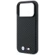 6. BMW M Carbon Metal Logo MagSafe Hülle für iPhone 17 Pro / 18 Pro - Schwarz