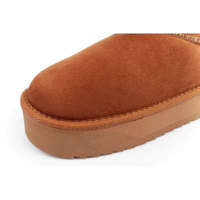 6. D.Franklin Damen Winter Schneestiefel Modische Fell gefütterte Braune Stiefeletten