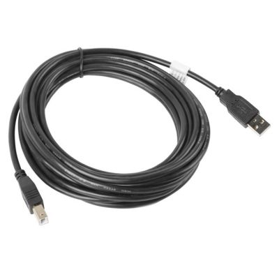 Lanberg CA-USBA-10CC-0050-BK Kabel (USB 2.0 M - USB 2.0 Typ BM; 5 m; schwarz)