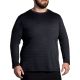 5. Luxe Langarm-Lauf-T-Shirt für Herren, Schwarz