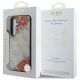 8. Guess Leather 4G Flowers Print Metal Classic Logo MagSafe Hülle für Samsung Galaxy S25 - Rosa