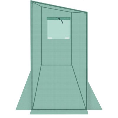 18. Gewächshaus für Tomaten und Gurken 200x77x168-150cm PE Grün