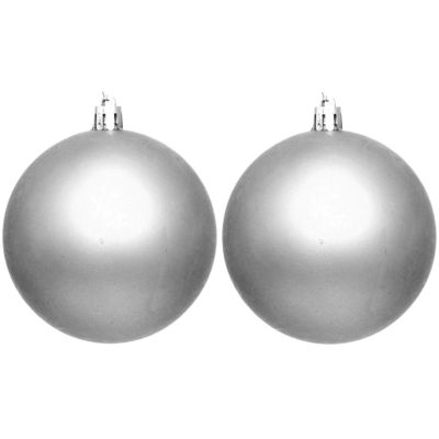 13. Dekorative Plastikkugeln, Safe, 12 Stück, Durchmesser 60 mm, silber