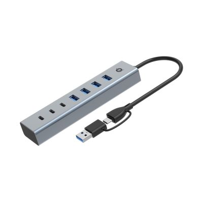 Conceptronic HUBBIES20G Hubs und USB 3.2 Gen 1 (3.1 Gen 1) Typ-C 5000 Mbit/s Grau