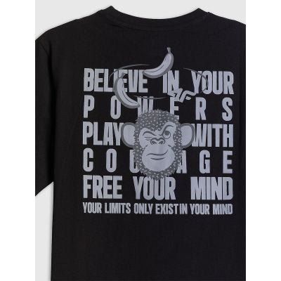 5. Locker geschnittenes Jungen-T-Shirt mit Aufdruck 4FJRSS26TTSHM4276-20S
