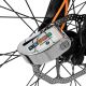 3. Rockbros LBAYG8308 Fahrradschloss mit Alarm und Bremsscheibenschloss – Orange