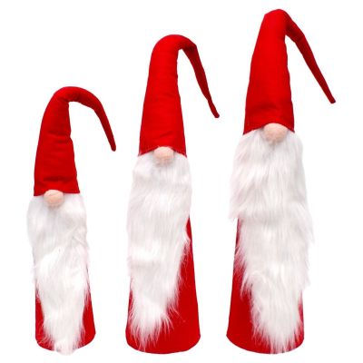 11. Set roter dekorativer Weihnachtsmänner 60, 70, 80 cm