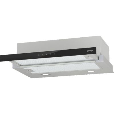 2. Teleskop-Dunstabzugshaube GORENJE TH64E3SGB – Front aus schwarzem Glas