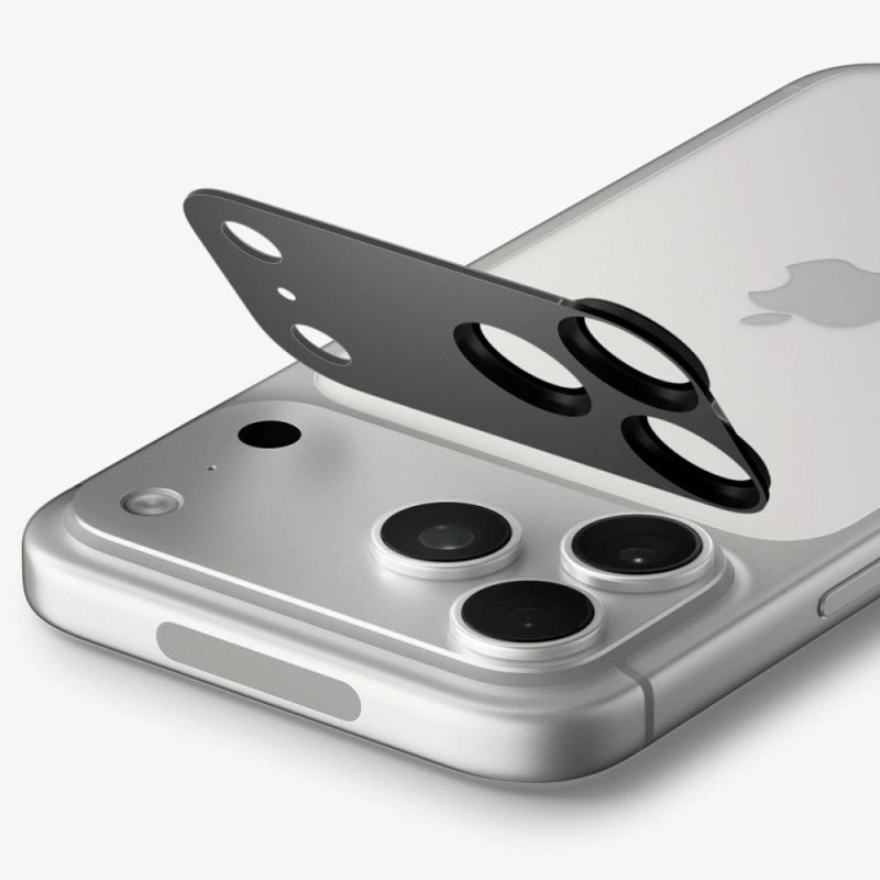 4. Spigen Optik Pro XL Glas.tR EZ Fit Displayschutzfolie aus gehärtetem Glas für iPhone 18 Pro – Dunkelgrau