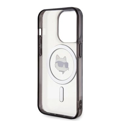 13. Karl Lagerfeld IML Choupette's Head MagSafe-Hülle für iPhone 15 Pro – transparent