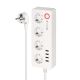 Kruger&Matz Steckdosenleiste mit 4 deutschen Steckdosen und 4 USB-Anschlüssen (2100 mA) Connect P6 Tuya