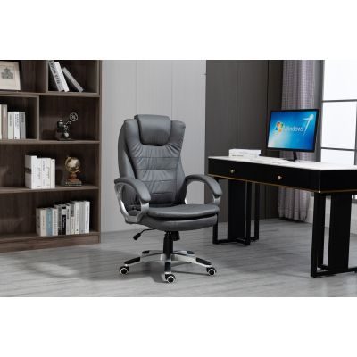 19. Activejet beheizter Massage-Bürostuhl YK7304 Grau