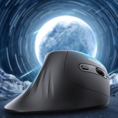 6. Wozinsky WWM-1076 Kabellose, vertikale, ergonomische Maus, 3600 DPI – Schwarz