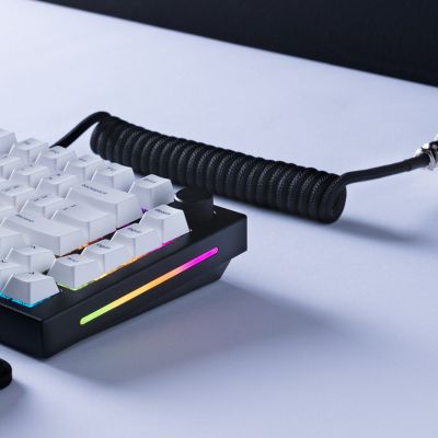 6. Glorious GMMK Spiralkabel Phantom Black, USB-C/USB-A, schwarz