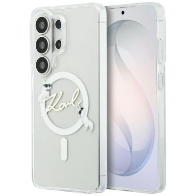 Karl Lagerfeld IML KC Script MagSafe Hülle für Samsung Galaxy S26 Ultra - Transparent