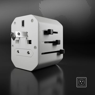 9. SBS TEADAPTUSBTCUNI USB-C/USB-A Universal-Reiseadapter – Weiß