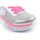 5. Skechers S Lights LED Kinderschuhe mit Klettverschluss für Mädchen, Grau
