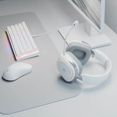 7. Rampage RETSU Kopfhörer, kabellos, On-Ear, Bluetooth 2,4 GHz, RGB, Weiß
