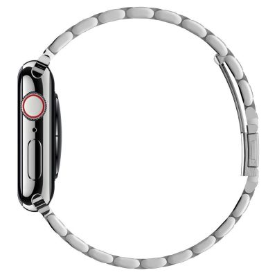 5. Spigen Modern Fit Band für Apple Watch 4/5/6/7/8/9/SE/ Ultra (42/44/45/49 mm) – Silber