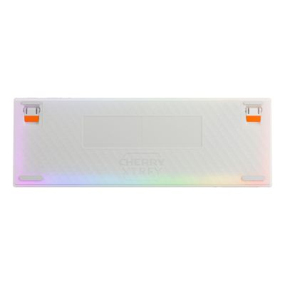 4. CHERRY K5 PRO TMR COMPACT Gaming-Tastatur USB QWERTZ Deutsch Orange, Weiß