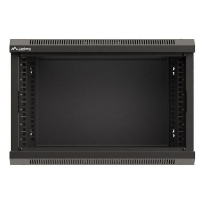 11. Wandmontierter Installationsschrank 19" 6U 540x350 schwarze Glastür LANBERG (Flat Pack)