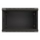 11. Wandmontierter Installationsschrank 19" 6U 540x350 schwarze Glastür LANBERG (Flat Pack)