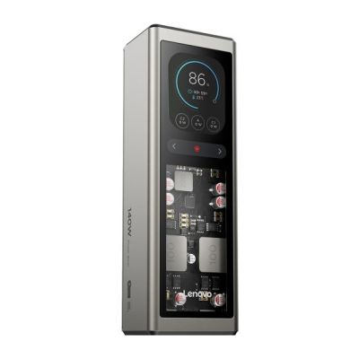2. Lenovo 140W Powerbank 20000 mAh 2 x USB-C 1 x USB-A Goldgrau