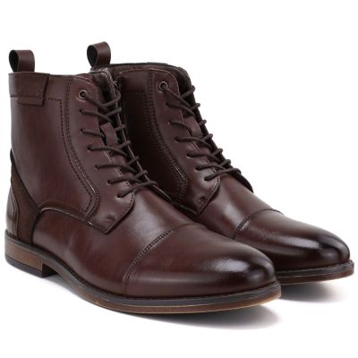 4. Hohe, ungefütterte braune Herren-Ankle-Boots Vanhorn WN32309