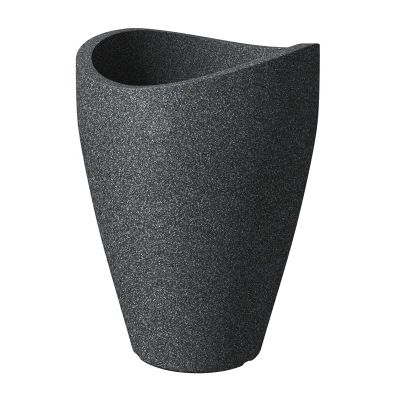 2. Scheurich 4033083542675 Pflanzkübel für den Außenbereich, freistehend, Kunststoff, schwarz