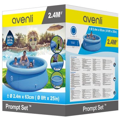 3. Aufblasbarer Pool mit aufblasbarem Halsband 240 x 63 cm 17792