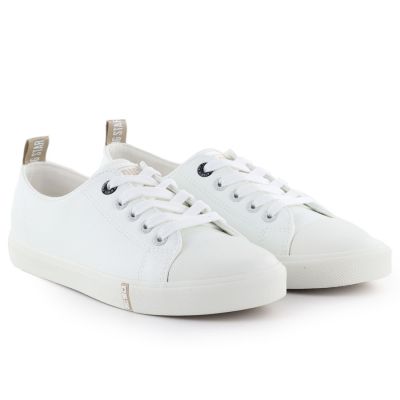 3. Damen-Sneaker, niedrig geschnitten, Kunstleder, weiß, Big Star TT274023