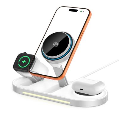 2. Tech-Protect A51 MagSafe 3-in-1 25W QI2.2 Kabelloses Ladegerät – Weiß
